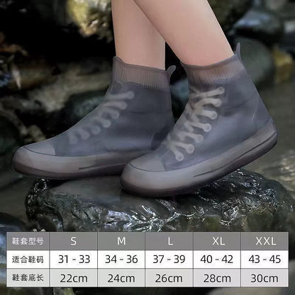 Rain Shoes Cover Waterproof Anti-Slip Silicone Rain Boot Outdoor Rainy Day Shoes Protector Kasut Getah