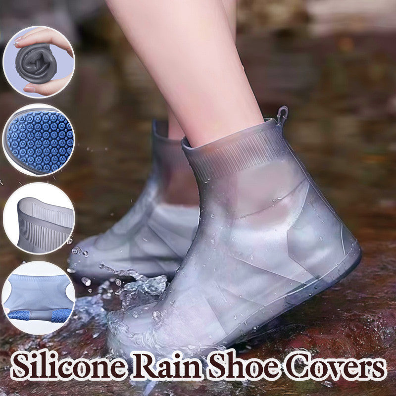 Rain Shoes Cover Waterproof Anti-Slip Silicone Rain Boot Outdoor Rainy Day Shoes Protector Kasut Getah
