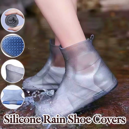 Rain Shoes Cover Waterproof Anti-Slip Silicone Rain Boot Outdoor Rainy Day Shoes Protector Kasut Getah