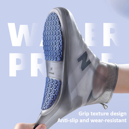 Rain Shoes Cover Waterproof Anti-Slip Silicone Rain Boot Outdoor Rainy Day Shoes Protector Kasut Getah