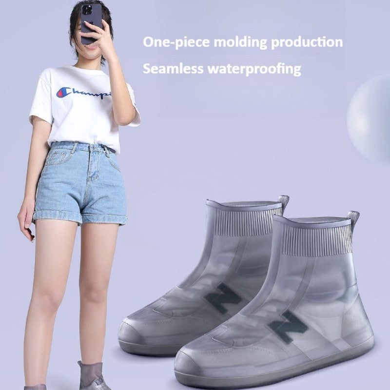 Rain Shoes Cover Waterproof Anti-Slip Silicone Rain Boot Outdoor Rainy Day Shoes Protector Kasut Getah