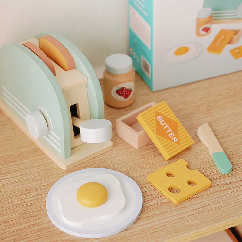 Wooden Pretend Toys Tea Set Toys Kids Kitchen Toys Pretend Play Set Wooden Cooking Toys