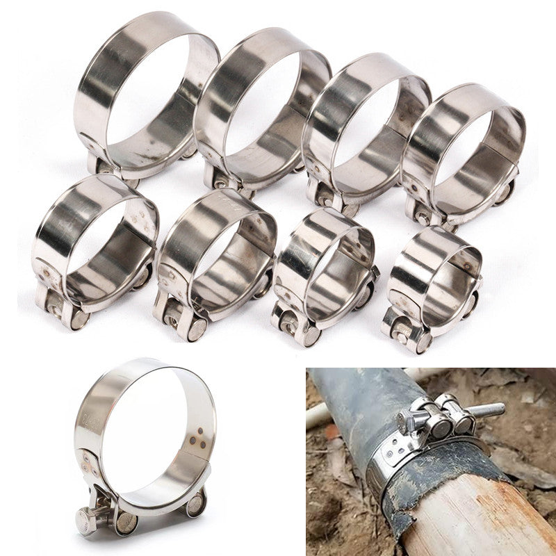 【4pcs】304 Stainless Steel High Pressure Hose Clamp Clip Single Head Bolt Motor Exhaust Intercooler Engine Turbo Radiator