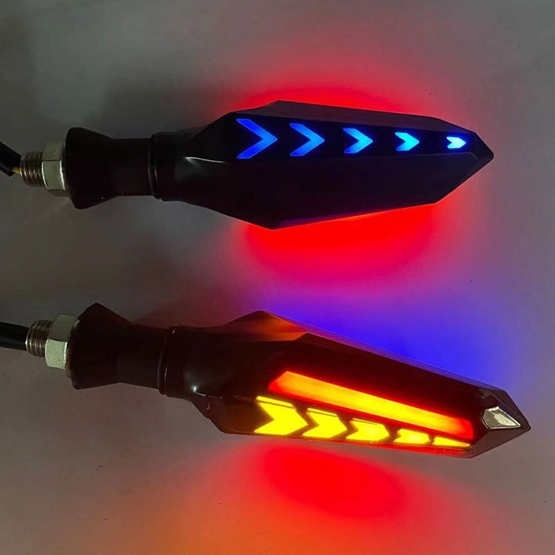 Led Signal Motorcycle Turn Signal Indicator Lampu Led Sequential Flowing Indicator Light Waterproof Universal Motor