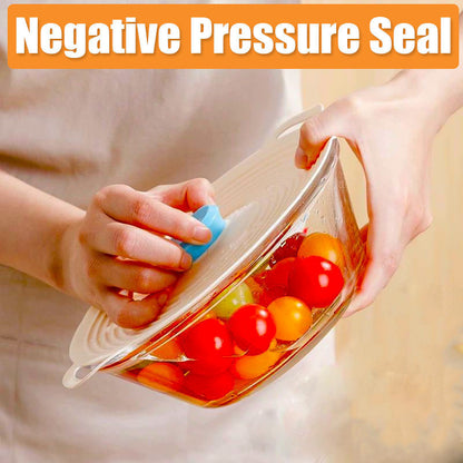 Silicone Pot Lid Fresh-keeping Lid Reusable Food Lid Kitchen Tools Dust-proof Sealing Lid