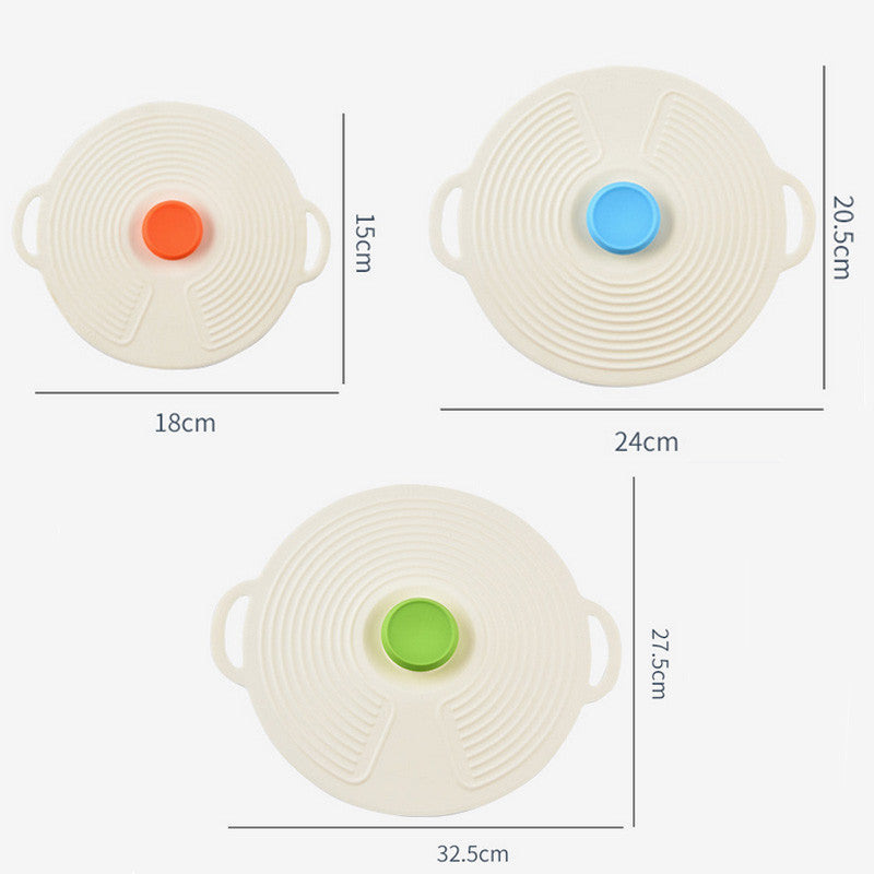 Silicone Pot Lid Fresh-keeping Lid Reusable Food Lid Kitchen Tools Dust-proof Sealing Lid