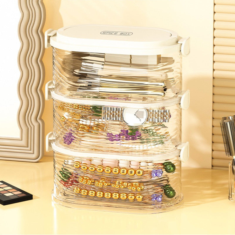Acrylic Jewelry Storage Box With Lid Dustproof Transparent Earring Storage Box