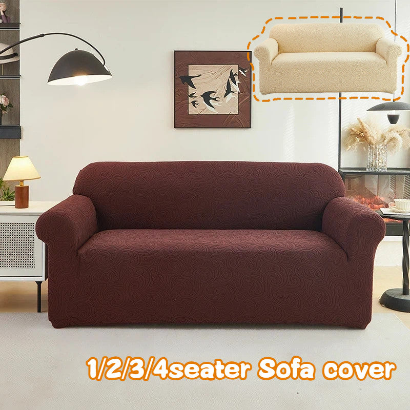 1/2/3/4 Seat Corner Sofa Cover  Elastic Stretchable Sofa Cover Premium Embossed Fabirc Sarung Raya Decoration